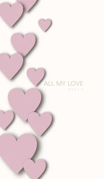 ALL MY LOVE DUSKYPINK HEART 31の着せ替えメイン画像