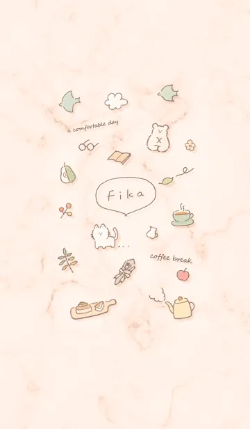 [LINE着せ替え] Fikaマーブル♥オレンジ12_1の画像1