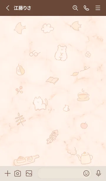 [LINE着せ替え] Fikaマーブル♥オレンジ12_1の画像3