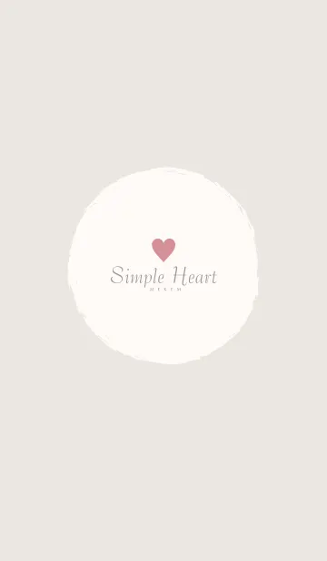 [LINE着せ替え] Simple Heart Dusky Beige - MEKYM 5の画像1