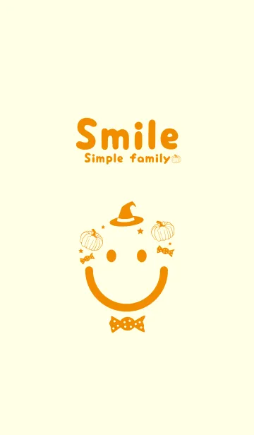 [LINE着せ替え] スマイル＆ハロウィン 純白の画像1