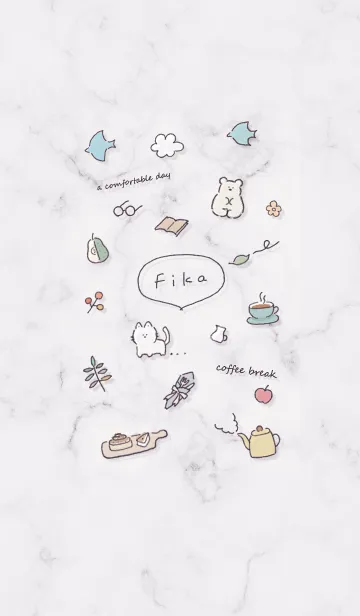 [LINE着せ替え] Fikaマーブル♥グレージュ02_1の画像1