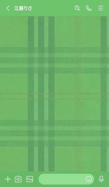 [LINE着せ替え] チェック柄 St 01 - グリーン (a)の画像3