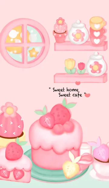 [LINE着せ替え] Sweet home cafe 10の画像1