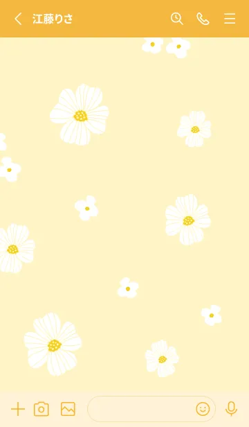 [LINE着せ替え] お花のホワイトリース26の画像3