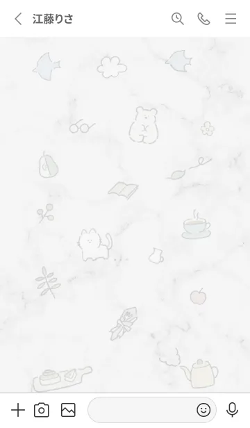 [LINE着せ替え] Fikaマーブル♥グレー15_1の画像3