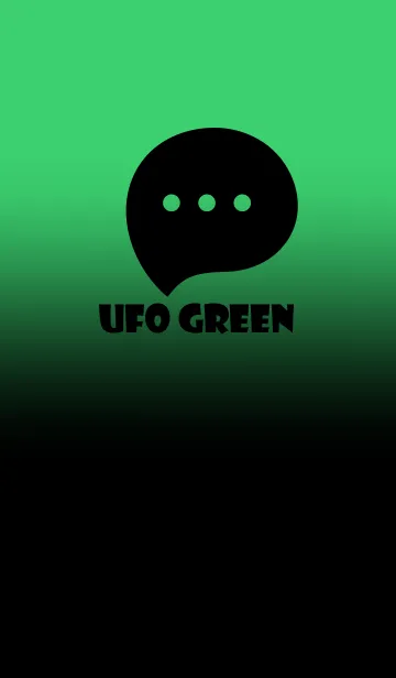 [LINE着せ替え] Black & UFO Green Theme V2 (JP)の画像1