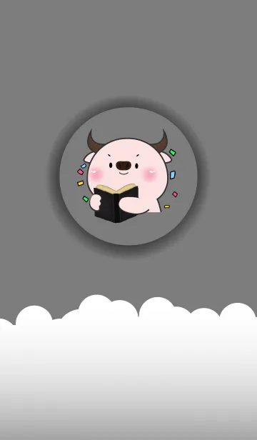 [LINE着せ替え] Simple Pink Buffalo Love Black Theme(JP)の画像1