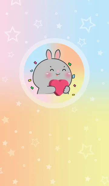 [LINE着せ替え] Simple Rabbit & Pastel Theme (JP)の画像1