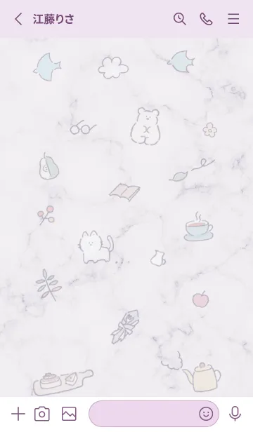 [LINE着せ替え] Fikaマーブル♥ウィスタリア08_1の画像3