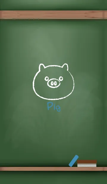 [LINE着せ替え] blackboard Pig 119の画像1