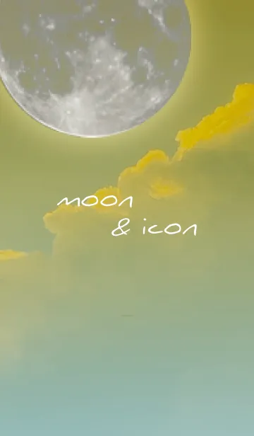 [LINE着せ替え] ゴールド : 月とアイコンの画像1