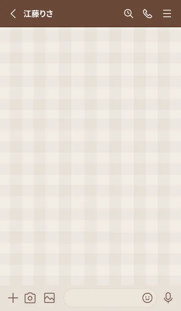 [LINE着せ替え] 大人のシンプルハート -mocha check-の画像3