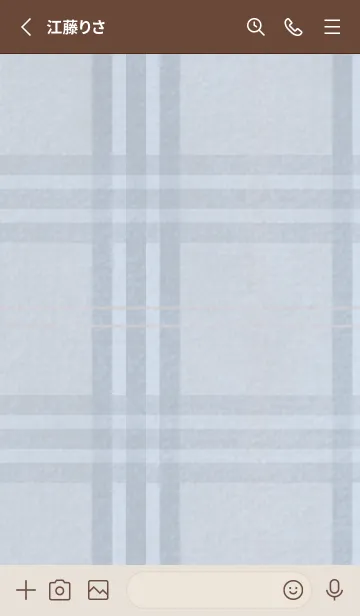 [LINE着せ替え] チェック柄 St 01 - ブルー グレーの画像3