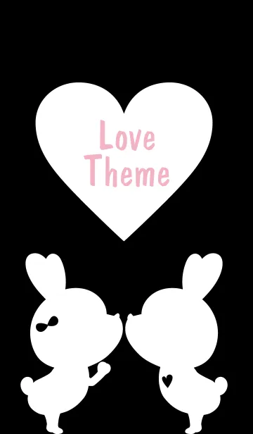 [LINE着せ替え] LOVE THEME Black and White 7の画像1