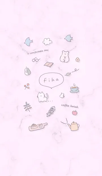 [LINE着せ替え] Fikaマーブル♥パープル13_1の画像1