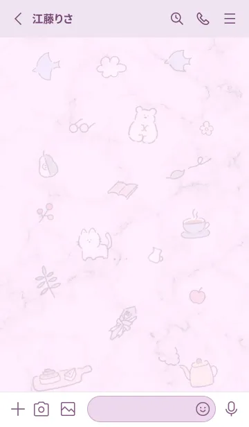 [LINE着せ替え] Fikaマーブル♥パープル13_1の画像3