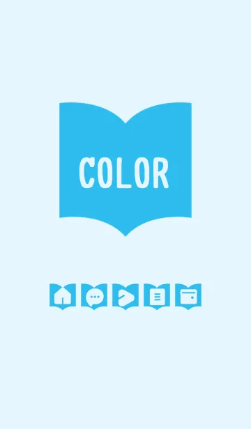 [LINE着せ替え] blue color Q04の画像1