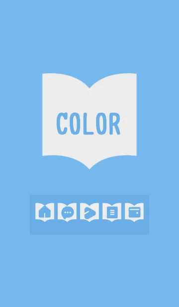 [LINE着せ替え] blue color Q01の画像1