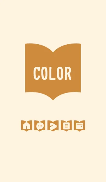 [LINE着せ替え] brown color Q04の画像1