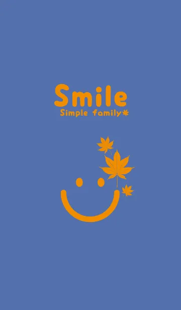 [LINE着せ替え] スマイル＆紅葉 ラベンダーブルーの画像1