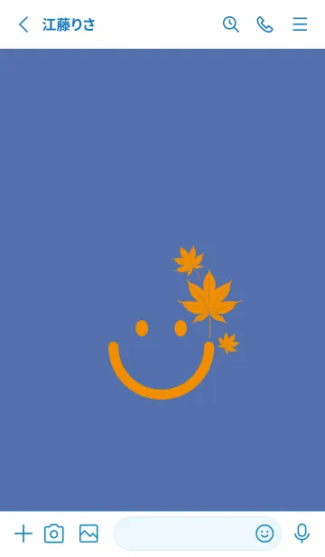 [LINE着せ替え] スマイル＆紅葉 ラベンダーブルーの画像3