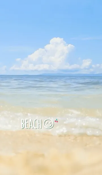 [LINE着せ替え] 海辺 さくらんぼ<グリーン>の画像1
