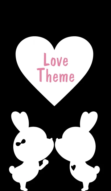 [LINE着せ替え] LOVE THEME Black and White 8の画像1