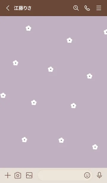 [LINE着せ替え] flower pattern #dustypurpleの画像3