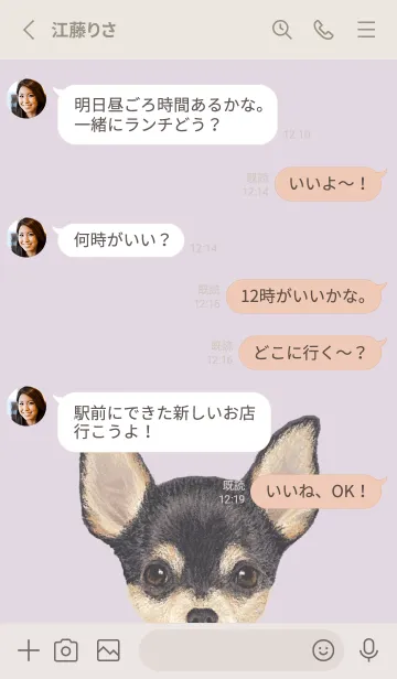 [LINE着せ替え] ICON DOG - チワワ - PASTEL PL/01の画像4