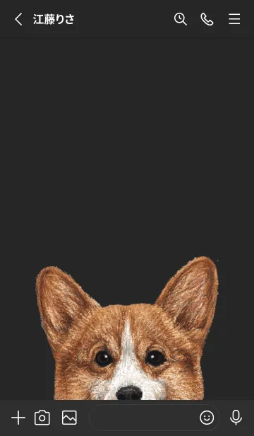 [LINE着せ替え] ICON DOG - コーギー 01 - BLACK/01の画像3