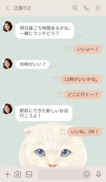 [LINE着せ替え] ICON CAT - スコティッシュ - GR/02[rev.]の画像4