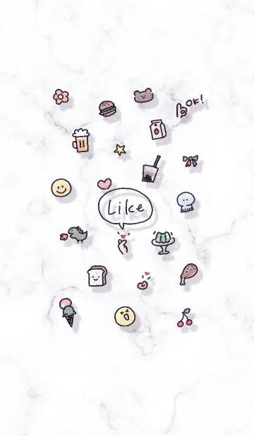 [LINE着せ替え] ハッピーアイコンとマーブル♥Wistaria08_1の画像1