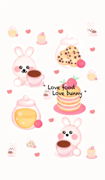 [LINE着せ替え] Mini food Mini bunny 7の画像1