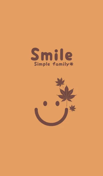 [LINE着せ替え] スマイル＆紅葉 小麦色の画像1
