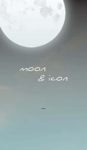 [LINE着せ替え] 黒 : 月とアイコンの画像1