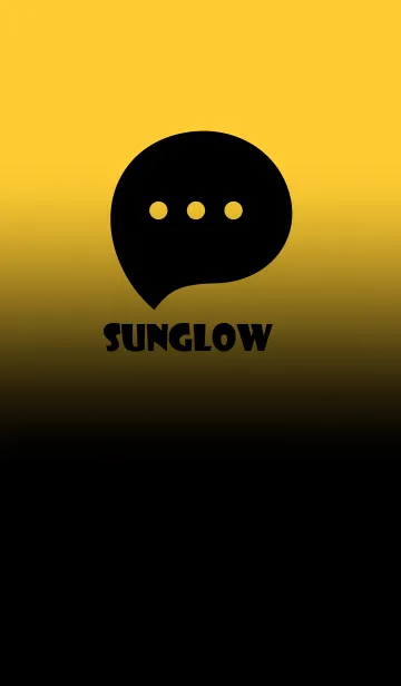 [LINE着せ替え] Black & Sunglow Theme V2 (JP)の画像1