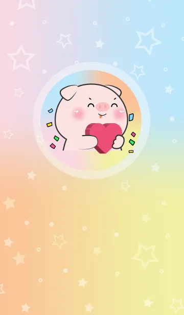 [LINE着せ替え] Simple Pig & Pastel Theme (JP)の画像1