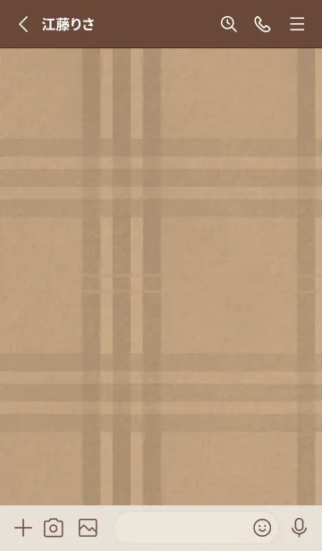 [LINE着せ替え] チェック柄 St 01 - タンの画像3