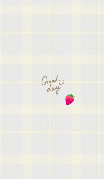 [LINE着せ替え] チェック柄 いちご13の画像1