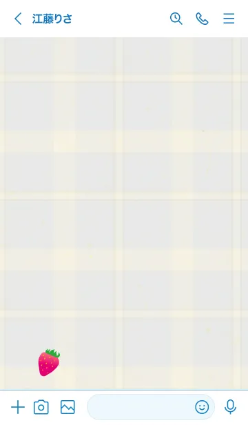 [LINE着せ替え] チェック柄 いちご13の画像3