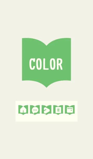 [LINE着せ替え] green color Q01の画像1