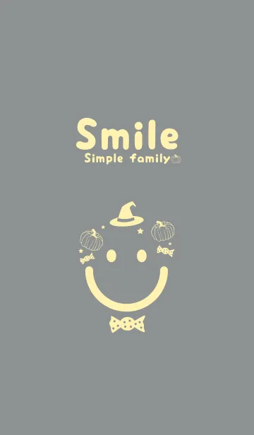 [LINE着せ替え] スマイル＆ハロウィン Aluminum grayの画像1