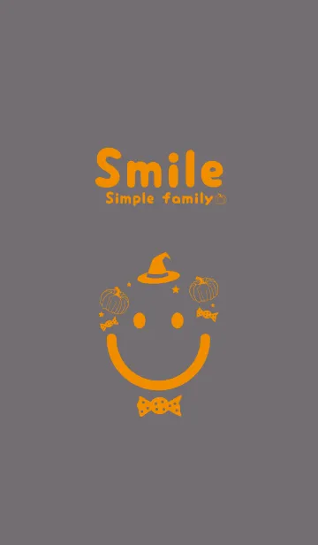 [LINE着せ替え] スマイル＆ハロウィン スチールグレイの画像1