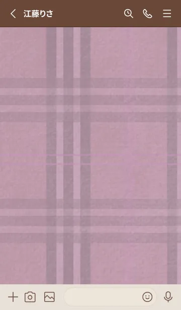 [LINE着せ替え] チェック柄 St 01 - くすみパープル 02の画像3