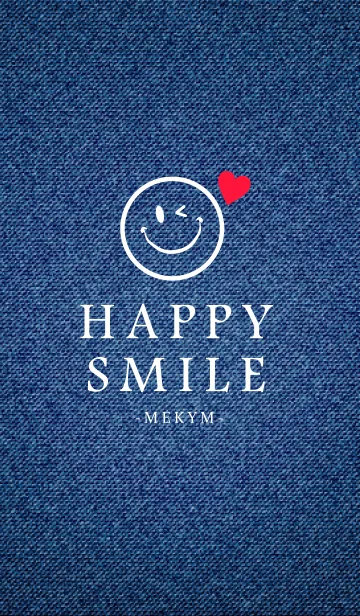 [LINE着せ替え] HAPPY SMILE DENIM HEART-MEKYM 2の画像1