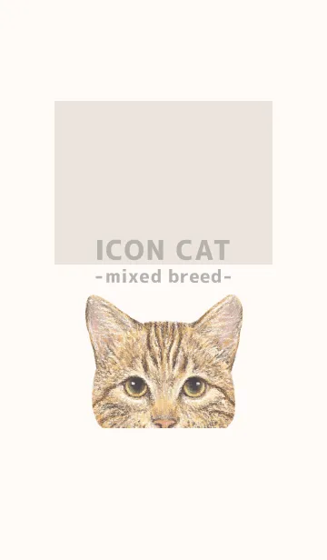 [LINE着せ替え] ICON CAT - ミックス - BEIGE/15の画像1