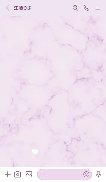 [LINE着せ替え] シンプルハートとマーブル♥パープル10_1の画像3