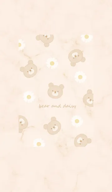 [LINE着せ替え] クマとデイジーとマーブル2♥ベージュ05_1の画像1