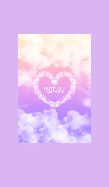 [LINE着せ替え] Cute Sky Heart Cloud 4の画像1